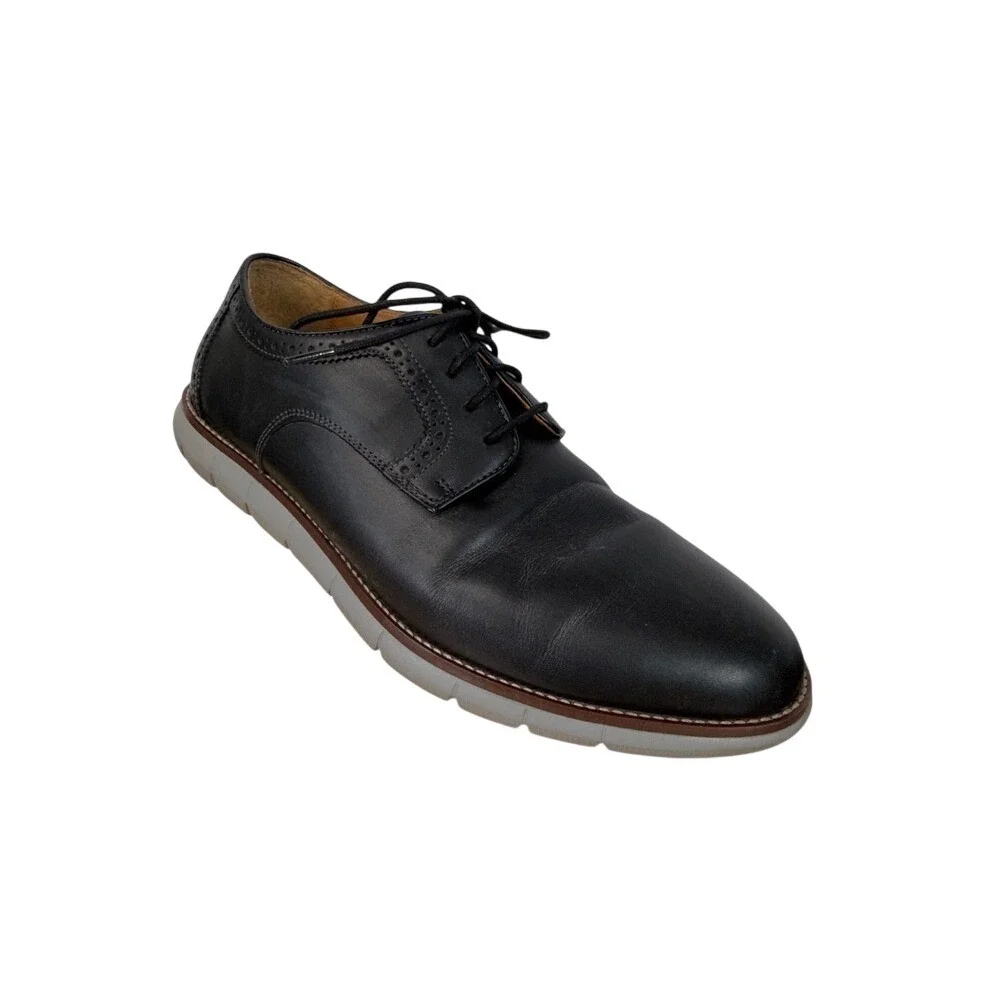 Johnston & Murphy Men's Black Leather Lace-Up Shoes Size 11.5 M‎